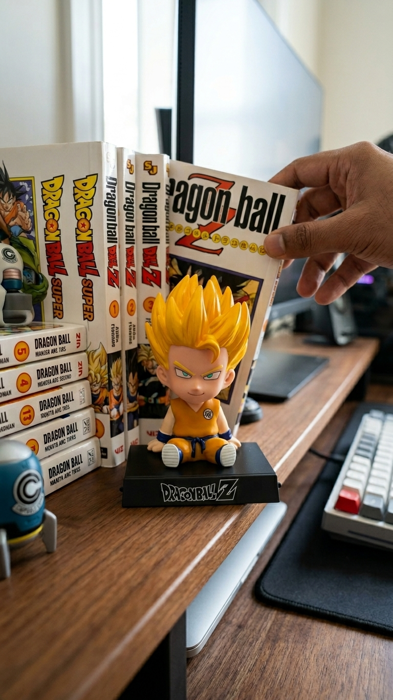 Dragon Ball Z: Super Saiyan Goku Chibi Bobblehead & Mobile Holder