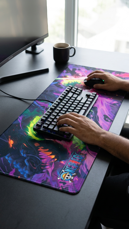 One Piece: Roronoa Zoro "Asura Aura & King of Hell" Premium Gaming Desk Mat & Mouse Pad (80x30cm)