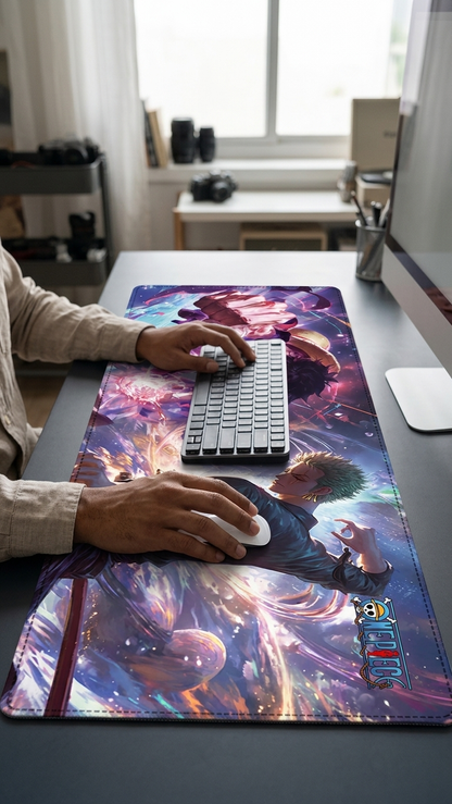 One Piece: Luffy & Zoro "Cosmic Battlefront" Premium Gaming Desk Mat & Mouse Pad (80x30cm)