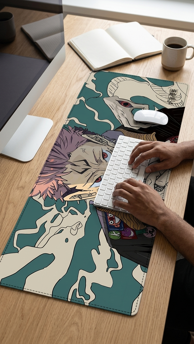 Jujutsu Kaisen: Ryomen Sukuna "King of Curses – Malevolent Throne" Premium Gaming Desk Mat & Mouse Pad (80x30cm)