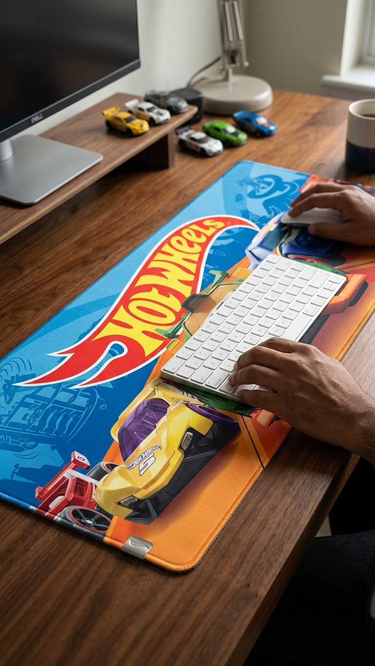 Hot Wheels: "Ultimate Track Challenge" Premium Gaming Desk Mat & Mouse Pad (80x30cm)