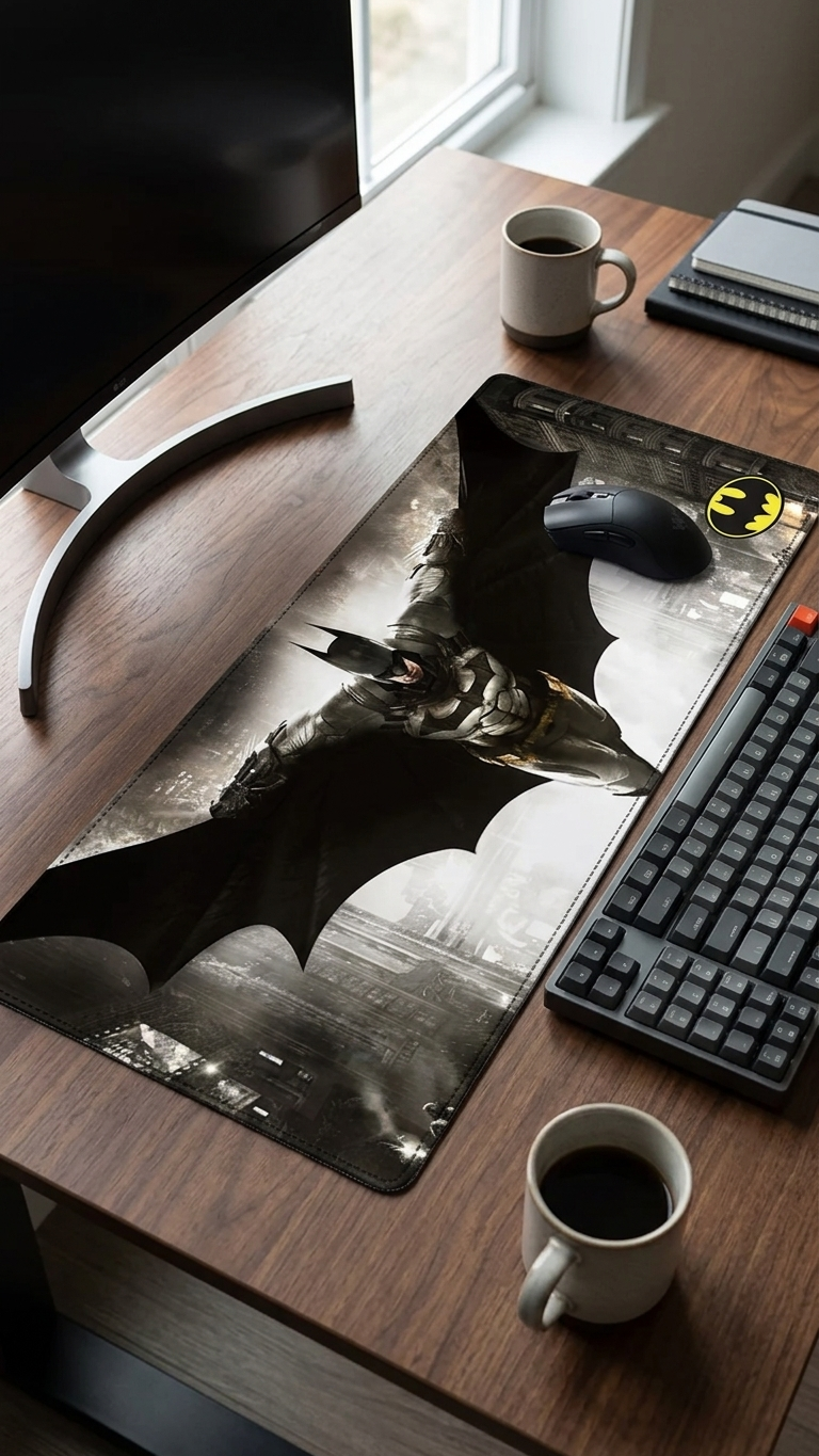 DC Comics Batman: "Arkham Knight Knightwing Glide" Premium Gaming Desk Mat & Mouse Pad (80x30cm)