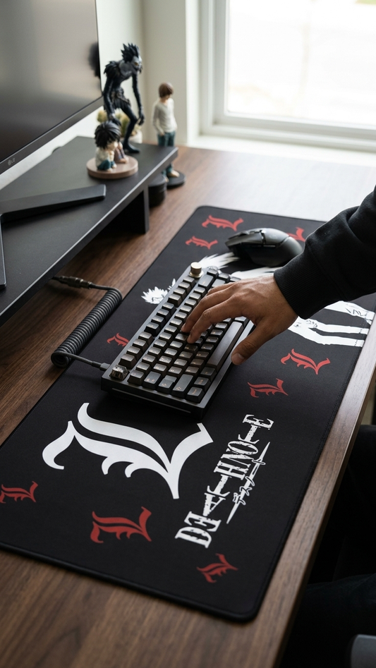 Death Note: "Light & Ryuk – Lawliet Shadow" Premium Gaming Desk Mat & Mouse Pad (80x30cm)