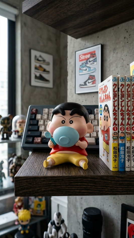 Crayon Shin-chan: Shinnosuke Nohara "Chubby Cheek Mukbang – Rice Bowl Rush" Premium Chibi Action Figure