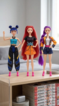 Demon Hunters: K-Pop Idol Huntresses 35cm Moveable Fashion Figure Doll Collection (Pack of 3 Models)