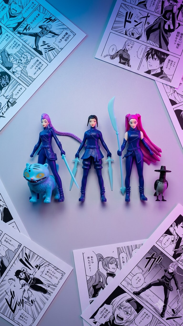 Demon Hunters: Hunter Squad "Midnight Infiltration" 5-Piece Collectible Figure Set with Spirit Companions