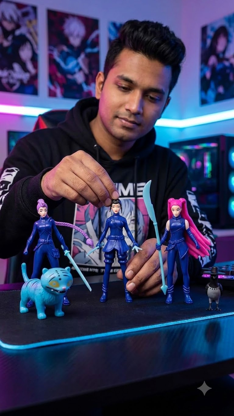 Demon Hunters: Hunter Squad "Midnight Infiltration" 5-Piece Collectible Figure Set with Spirit Companions