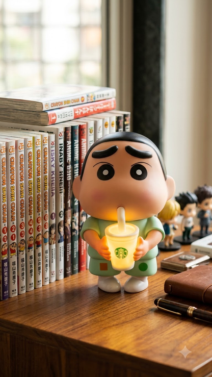 Crayon Shin-chan: "Sip & Glow" Coffee Cup Night Light Collectible Lamp Figure
