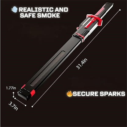 Sparkblade LED Light Sword with Smoke & Spark Effects | 7-Color Light-Up Toy Sword | Sci-Fi Cosplay & Display Prop