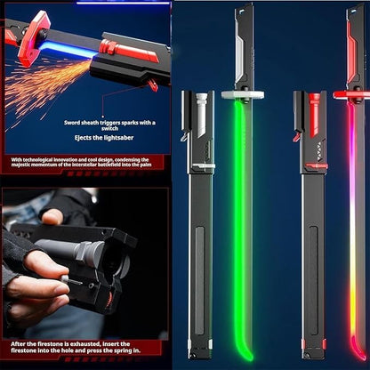 Sparkblade LED Light Sword with Smoke & Spark Effects | 7-Color Light-Up Toy Sword | Sci-Fi Cosplay & Display Prop