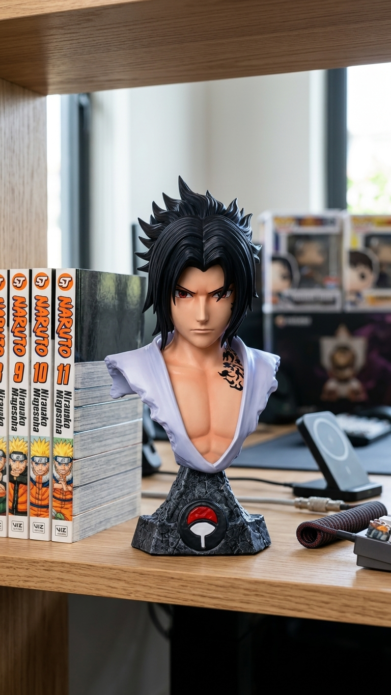 Naruto Shippuden: Sasuke Uchiha "Curse Mark Awakening & Sharingan" 15cm Premium Collectible Bust