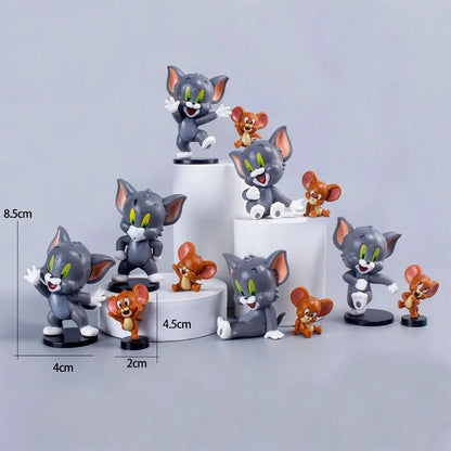 Tom and Jerry: "Classic Cat & Mouse Chase" Premium Mini Figure Collector's Set (12-Piece Set)
